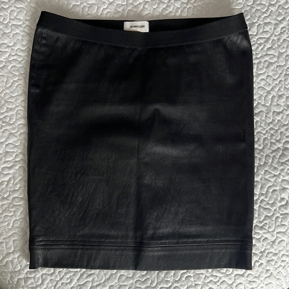 Women Helmut Lang leather skirt size 8 - Picture 1 of 4